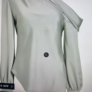 Jonathan SIMKHAI ALICE COLD SHOULDER TOP (LARGE) IN COVE(GREEN) WITH TAGS